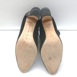 Manolo Blahnik Rosie Ankle Boots Black Leather & Suede Size 35.5