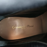 Gianvito Rossi Mason Zip-Front Platform Ankle Boots Black Suede Size 36.5 NEW