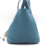 Hermes Picotin Lock 18 Bag Blue Jean Taurillon Clemence Leather NEW