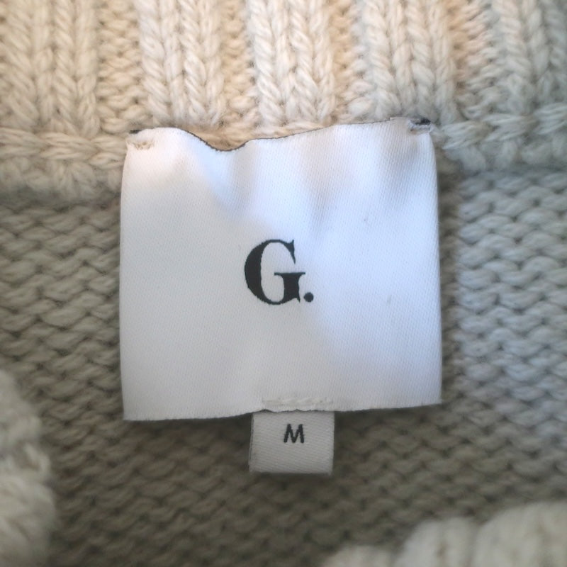 G. Label by goop Meg Argyle Oversize Sweater Oatmeal/Gray Wool Size Medium