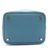 Hermes Picotin Lock 18 Bag Blue Jean Taurillon Clemence Leather NEW