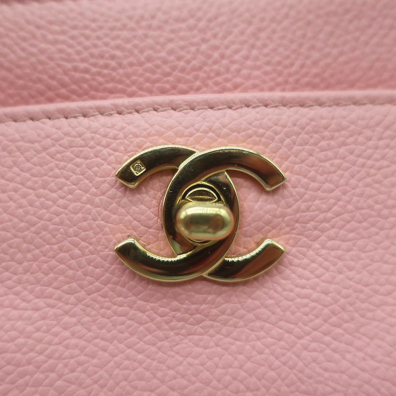 Chanel 2004 Cerf Executive Tote Pink Caviar Leather Large Shoulder Bag