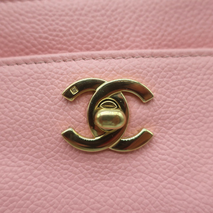 Chanel 2004 Cerf Executive Tote Pink Caviar Leather Large Shoulder Bag