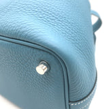 Hermes Picotin Lock 18 Bag Blue Jean Taurillon Clemence Leather NEW