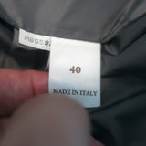 Brunello Cucinelli Asymmetric-Zip Down Puffer Vest Sage Cotton-Silk Size 40