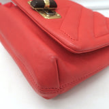 Lanvin Happy Mini Pop Crossbody Bag Red Quilted Leather