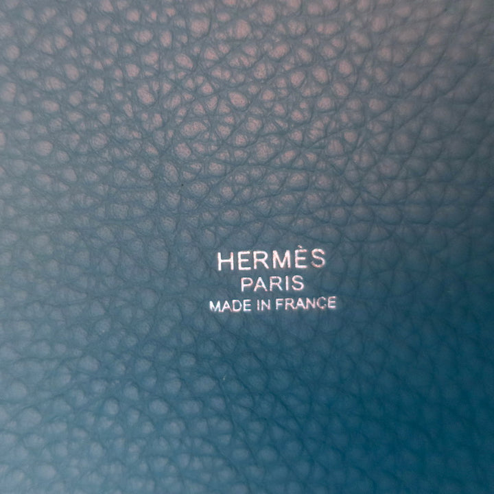 Hermes Picotin Lock 18 Bag Blue Jean Taurillon Clemence Leather NEW