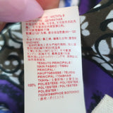 Marni V-Neck Dress Purpe/Blue Printed Crepe Size 38