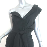 Alexander Wang Deconstructed Tie-Front Mini Tuxedo Dress Black Size 4 NEW