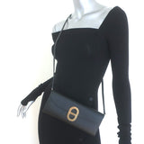 Hermes Maillon Chaine d'Ancre Wallet to Go Black Epsom Leather Gold Hardware NEW