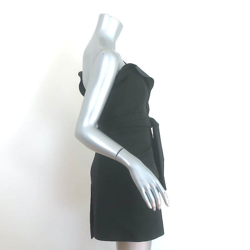 Alexander Wang Deconstructed Tie-Front Mini Tuxedo Dress Black Size 4 NEW
