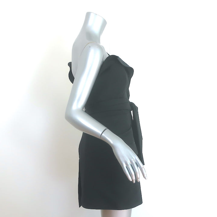 Alexander Wang Deconstructed Tie-Front Mini Tuxedo Dress Black Size 4 NEW