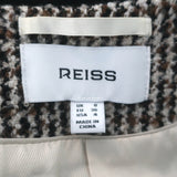 Reiss Luna Cropped Tweed Jacket Brown Wool-Blend Size US 4