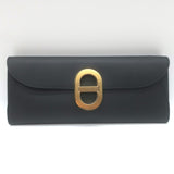 Hermes Maillon Chaine d'Ancre Wallet to Go Black Epsom Leather Gold Hardware NEW