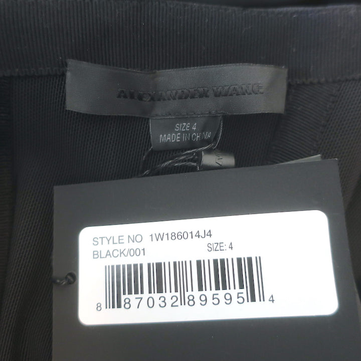 Alexander Wang Deconstructed Tie-Front Mini Tuxedo Dress Black Size 4 NEW