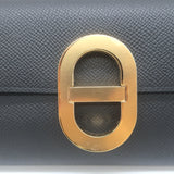 Hermes Maillon Chaine d'Ancre Wallet to Go Black Epsom Leather Gold Hardware NEW