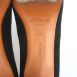 Celine Pointed Toe Pumps Black Suede Size 36