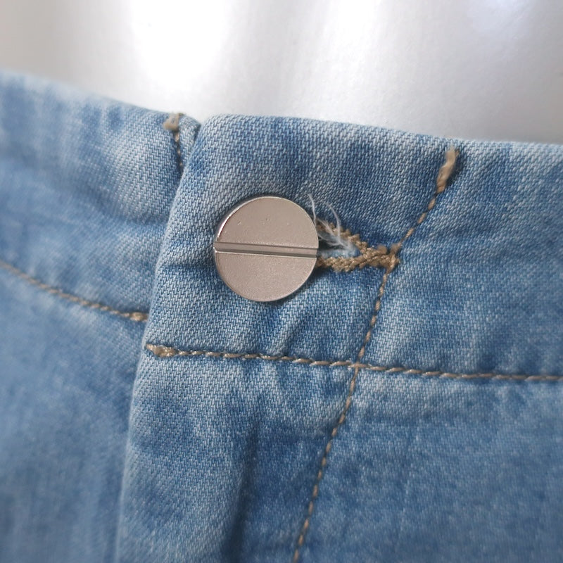 TWP Lulu Wide Leg Jeans Blue Vintage Wash Cotton Size 24