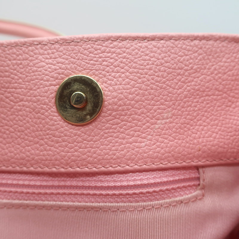 Chanel 2004 Cerf Executive Tote Pink Caviar Leather Large Shoulder Bag