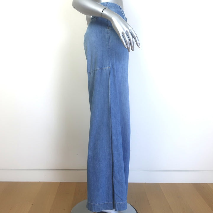 TWP Lulu Wide Leg Jeans Blue Vintage Wash Cotton Size 24