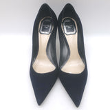 Christian Dior Songe Pointed Toe Pumps Navy Suede Size 36