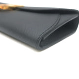 Hermes Maillon Chaine d'Ancre Wallet to Go Black Epsom Leather Gold Hardware NEW