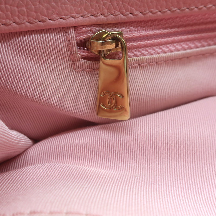 Chanel 2004 Cerf Executive Tote Pink Caviar Leather Large Shoulder Bag