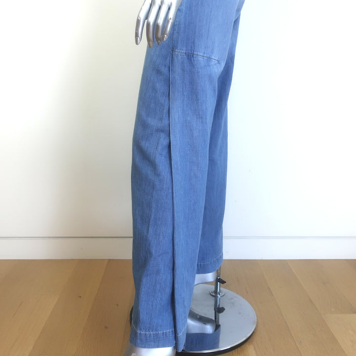 TWP Lulu Wide Leg Jeans Blue Vintage Wash Cotton Size 24