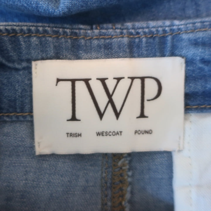 TWP Lulu Wide Leg Jeans Blue Vintage Wash Cotton Size 24
