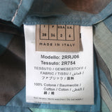 Emilio Pucci Marmo Button Down Shirt Blue Printed Cotton Size 38 Long Sleeve Top