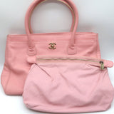 Chanel 2004 Cerf Executive Tote Pink Caviar Leather Large Shoulder Bag