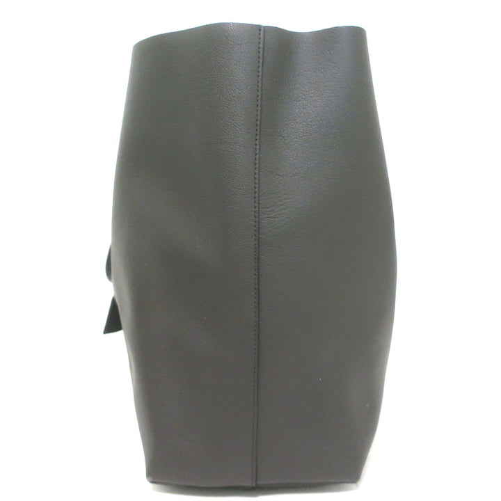 Saint Laurent Shopping Tote Dark Gray Leather Large Shoulder Bag