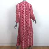 Natalie Martin Isobel Midi Dress Grenadine Zig Zag Print Size Extra Small