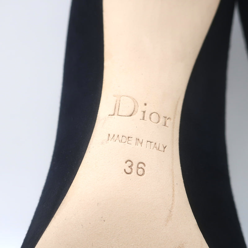 Christian Dior Songe Pointed Toe Pumps Navy Suede Size 36