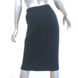 Chanel Ribbed Knit Pencil Skirt Navy Size 36