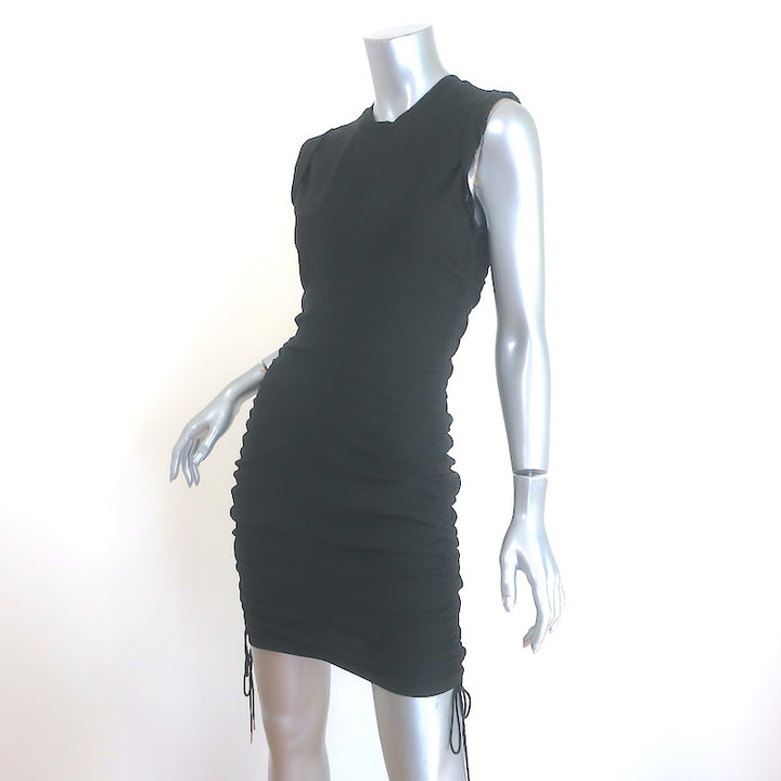 T by Alexander Wang High Twist Side-Tie Mini Dress Black Size Extra Small NEW