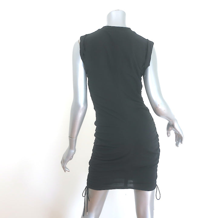 T by Alexander Wang High Twist Side-Tie Mini Dress Black Size Extra Small NEW