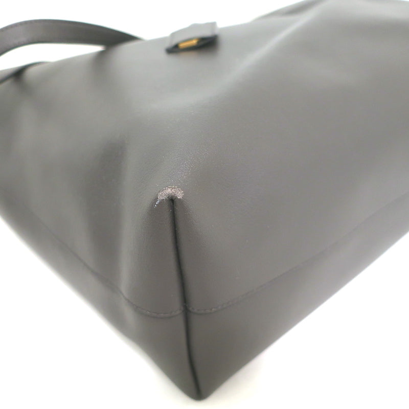 Saint Laurent Shopping Tote Dark Gray Leather Large Shoulder Bag