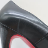 Christian Louboutin Bruges Platform Pumps Black Leather Size 37.5