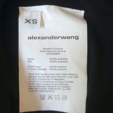 T by Alexander Wang High Twist Side-Tie Mini Dress Black Size Extra Small NEW