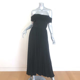 La Ligne Grace Off the Shoulder Midi Dress Black Stretch Jersey Size Medium