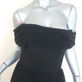 La Ligne Grace Off the Shoulder Midi Dress Black Stretch Jersey Size Medium