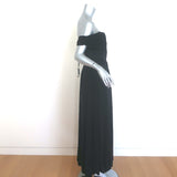 La Ligne Grace Off the Shoulder Midi Dress Black Stretch Jersey Size Medium