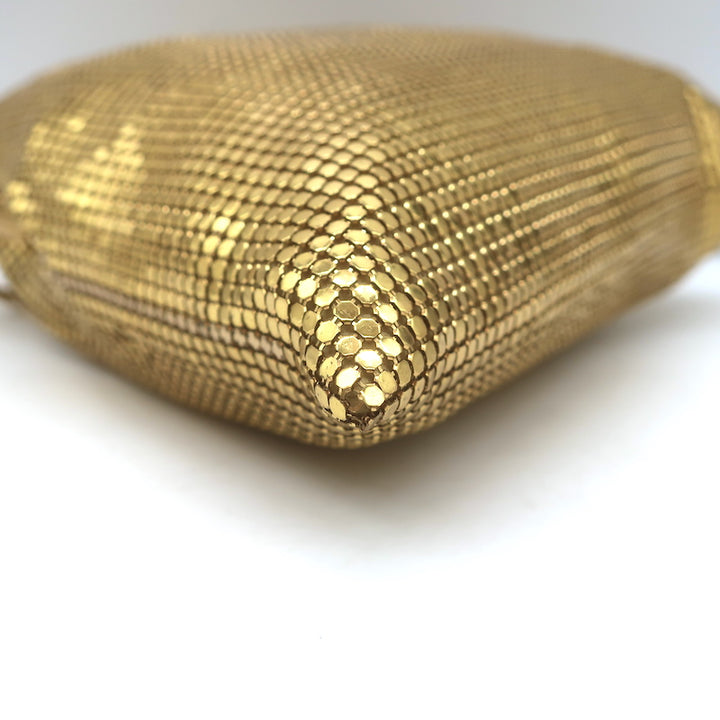 Whiting &amp; Davis Gold Mesh Kiss Lock Mini Evening Bag