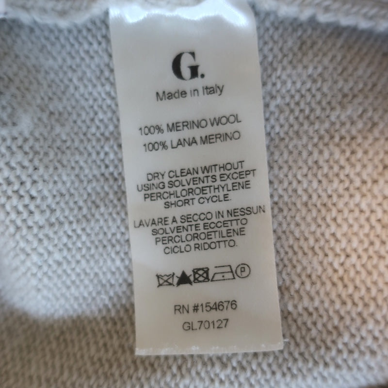 G. Label by goop Joey Wide Leg Sweater Pants Oatmeal Merino Wool Size Large