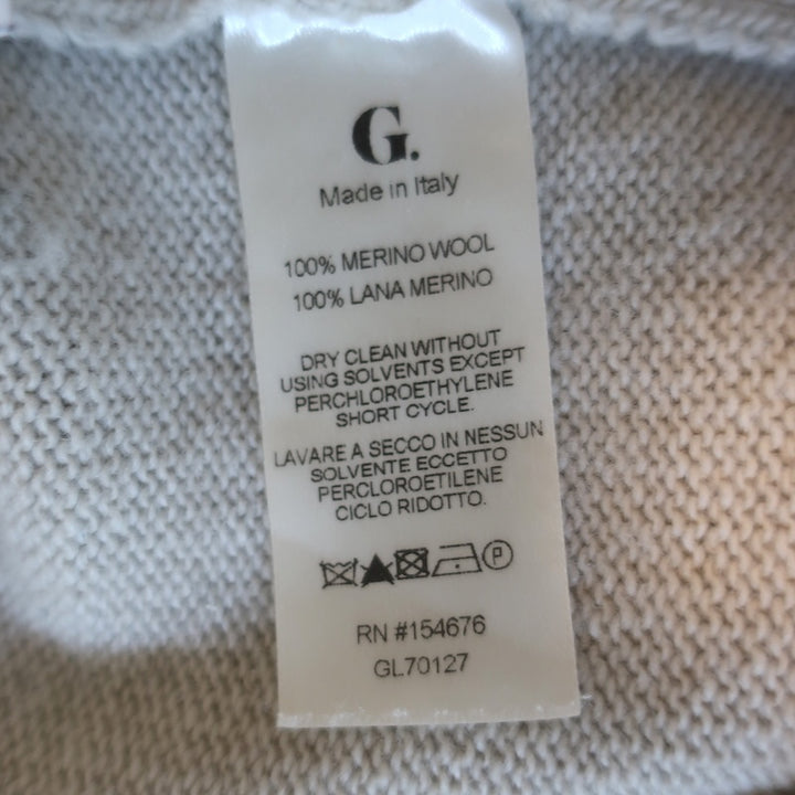 G. Label by goop Joey Wide Leg Sweater Pants Oatmeal Merino Wool Size Large