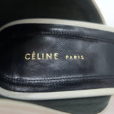 Celine d'Orsay Pointed Toe Pumps White Leather Size 36