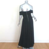 La Ligne Grace Off the Shoulder Midi Dress Black Stretch Jersey Size Medium