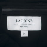 La Ligne Grace Off the Shoulder Midi Dress Black Stretch Jersey Size Medium