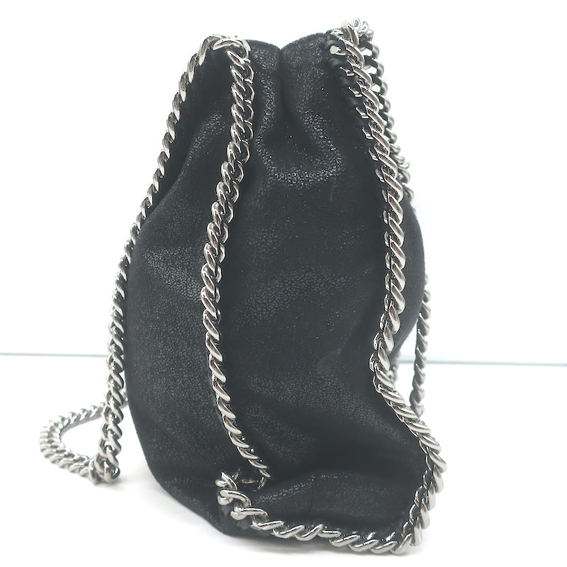 Stella McCartney Falabella Medium Shoulder Bag Black Faux Leather NEW